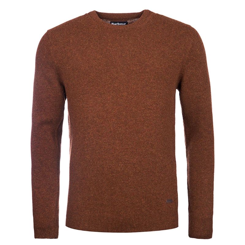 Barbour Essential Crew-Neck Striktrøje i uld