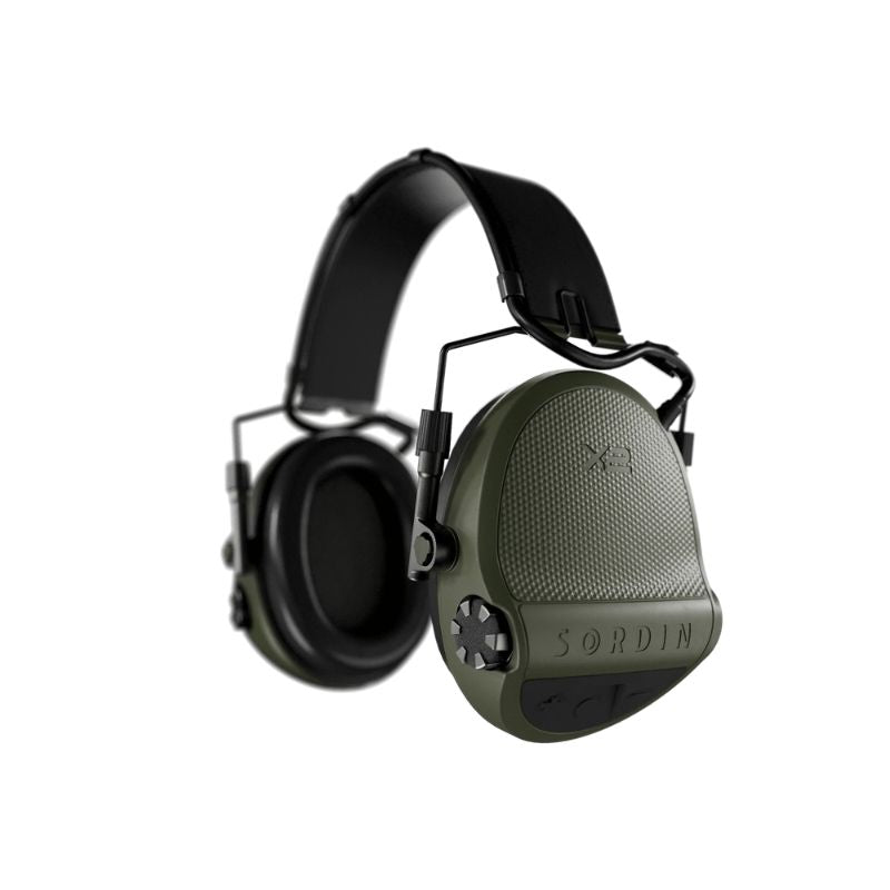 Sordin Supreme X2 Green Headband Leather memory Foam