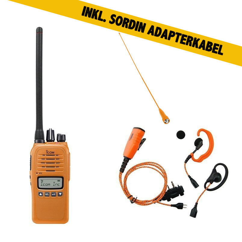 Icom Prohunt Basic II inkl. headset og skovantenne (Orange)