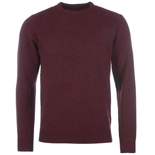 Barbour Essential Crew-Neck Striktrøje i uld