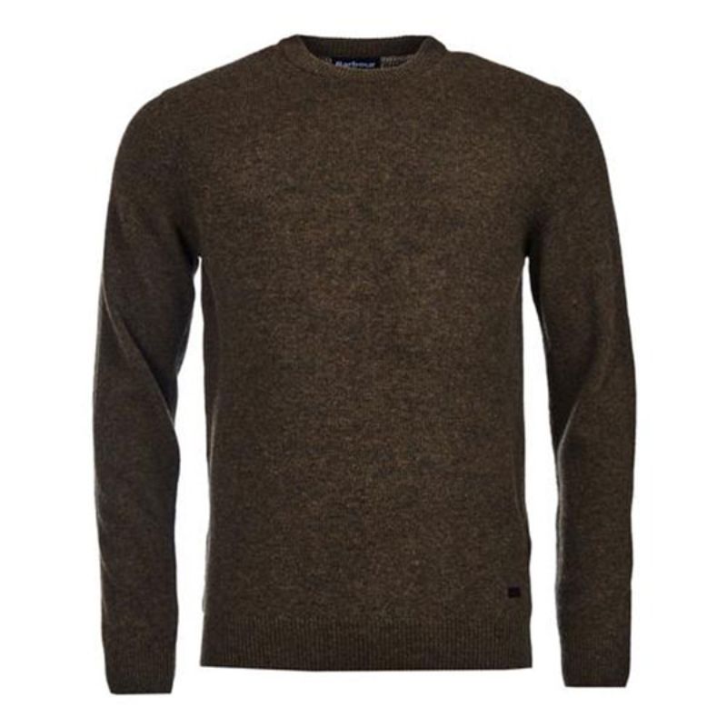 Barbour Essential Crew-Neck Striktrøje i uld