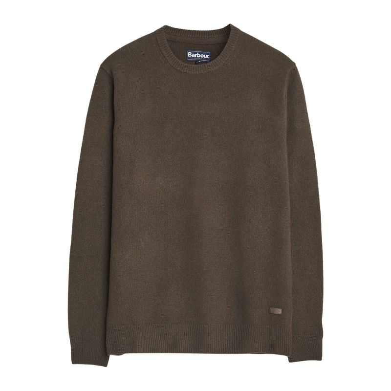 Barbour Essential Crew-Neck Striktrøje i uld