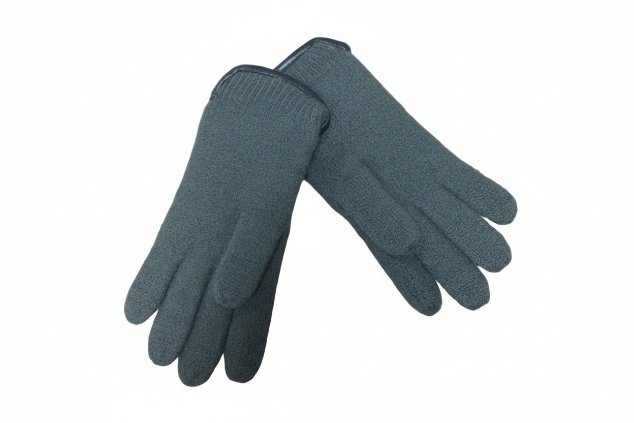 Fiebig Gloves Solid W. Leather Egde/Woolmark