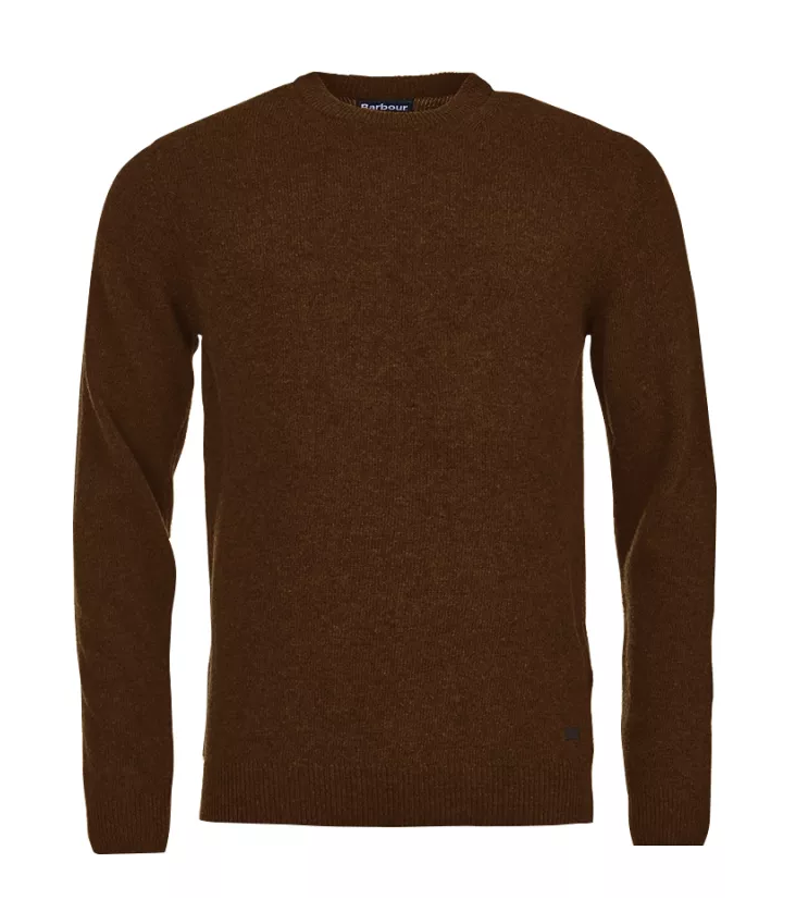 Barbour Essential Crew-Neck Striktrøje i uld